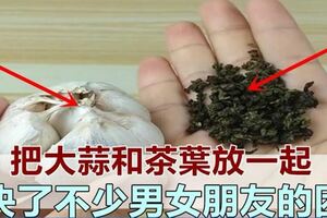 把大蒜和茶葉放一起，解決了不少男女朋友的困擾，學會了受用一生