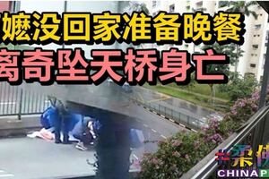 阿嬤沒回家准備晚餐離奇墜天橋身亡