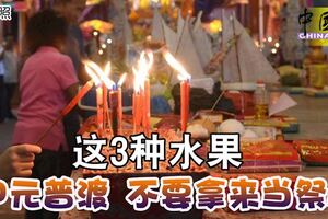 這3種水果中元普渡不要拿來當祭品