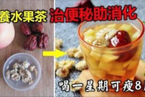 營養水果茶，治療便秘、幫助腸道消化，一星期可瘦8斤！