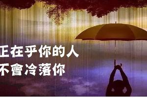 真正在乎你的人，絕不會冷落你見或不見，依然思念