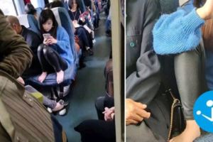 一組圖掀熱議他發問「女生這樣坐文明嗎」神級正妹！…網驚亮點：快看