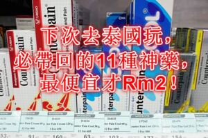 下次去泰國玩，必帶回的11種神藥，最便宜才Rm2！