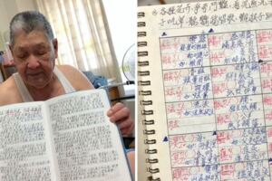 不識字爺爺自學認字！　超狂筆記「什麼內容都有」網直接跪在手機前