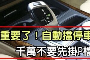 太重要了！自排停車千萬別先打P檔！9成人不知道為什麼，看懂可以救你一命