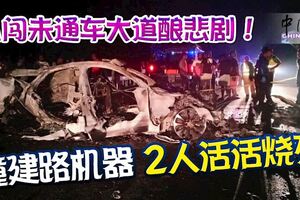 私闖未通車大道釀悲劇！撞建路機器2人活活燒死