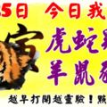 4月25日，今日我最旺！虎蛇雞馬羊鼠豬狗！【99088】越早打開越靈驗！點個贊吧！