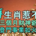 4生肖惹不起，未來三個月財神爺撐腰，喜事登門，事業如火中天