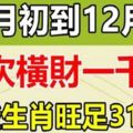 這些生肖12月初到12月底，橫財不斷，旺足31天！