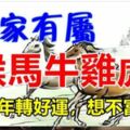 家有屬【猴馬牛雞虎】的人嘛~2019年轉好運，想不富都難