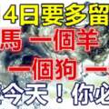 5月14日要多留心了，一個馬，一個羊，一個狗，一個虎，就在今天