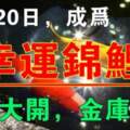 10月20日成為幸運錦鯉，金庫爆滿的生肖