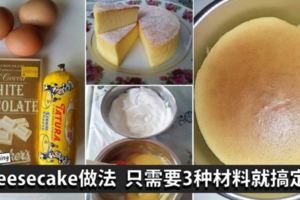 3種材料就可以製作的CheeseCake，簡單的做法非常吃啊~