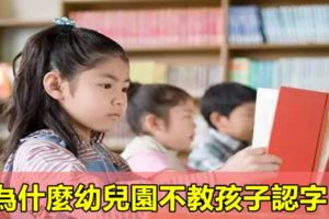 為什麼幼兒園不教孩子認字！