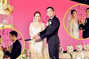 阿嬌婚禮現場星光熠熠，賴弘國向岳母承諾「放心把女兒交給我」