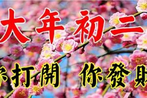 今天是大年初二，最吉祥的一天【你打開你發財】