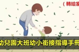 幼兒園大班幼小銜接指導手冊（轉給家長）