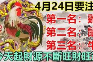 4月24日這些生肖要留意，今天起財源不斷旺財旺運