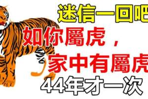 如果你不屬虎，你最愛的人屬虎，或家中有屬虎，44年才一次