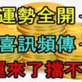 8月運勢全開，9月喜訊頻傳，四個生肖好運來了擋也擋不住