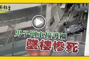 男子倒車撞護欄墜樓慘死