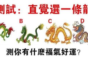 佔卜測試：你選哪一條龍？測你有什麼福氣好運！