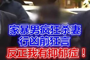 家暴男瘋狂殺妻，行兇前狂言：反正我有抑鬱症！