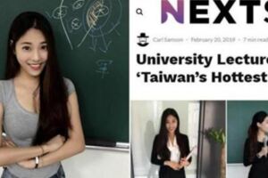 台灣「最正大學女老師」紅到國外！小黑裙下「像娃娃一樣的美腿」讓老外瘋狂：台灣人也太幸福!