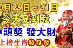 10月29日～31日出門見財神（好運當頭）財氣旺到12月