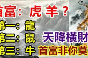 2023年財運最好的生肖，天降橫財，首富非你莫屬