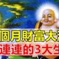 這個月財富大漲，吉事連連的3大生肖！