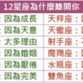 12星座為什麼離開你