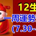 12生肖一周運勢預報（7.30-8.5）