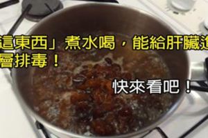 「這東西」煮水喝能給肝臟進行深層排毒，減低體內毒素的累積！轉發出去功德無量！