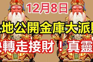 12月8日土地公大開金庫大派財！這幾個生肖快轉走接財！