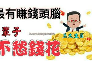 最有賺錢頭腦，一輩子不愁錢花的生肖！