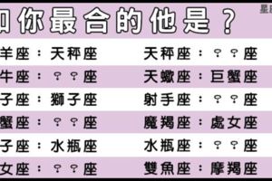 十二星座到底和哪個星座「最合」！上輩子一定關係匪淺！