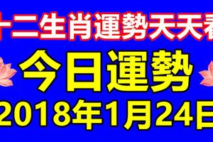 十二生肖運勢天天看，今日運勢：1月24日
