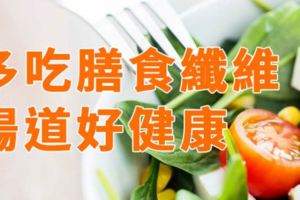 攝取足夠的膳食纖維，腸道好健康