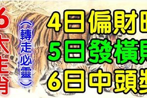 6大生肖運勢飄紅：9月4日偏財旺，5日發橫財，6日中頭獎