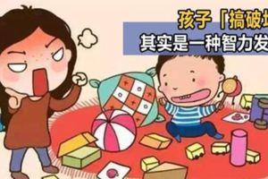 孩子搞破壞別動怒！有3種情況，是他的智力在發展！媽媽最好這樣做！