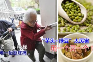 「芋頭+綠豆」太厲害，腰突、上下樓梯困難一抬腿疼痛，坐骨痛就用這招，用一個靈一個！