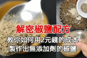 趕緊收藏（廚房斤兩）椒鹽配方，教你如何用2元錢的成本製作出無添加劑的椒鹽