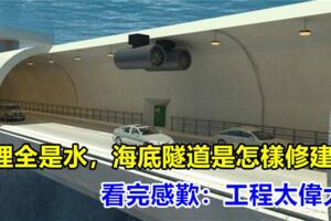 海裡全是水，海底隧道是怎樣修建的？看完感歎：工程太偉大了