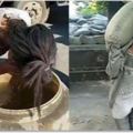 農村妙齡女孩工地扛水泥，整天灰頭土臉，「洗臉」之後太美了！！