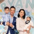 胡杏兒為2歲兒子舉辦生日趴，奕霆在爸爸懷裡拍手