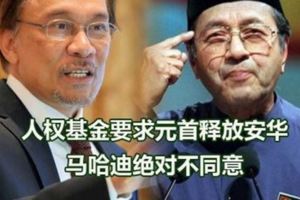 人權基金要求元首釋放安華！馬哈迪絕對不同意？