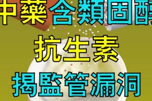 中藥含類固醇抗生素揭監管漏洞