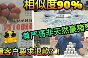 尊嚴哥假豆花，又非天然豪豬棗，到底尊嚴哥賣的是什麼？如今顧客全部要求退款！