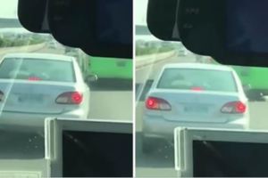 老天有眼！　國道上「惡意擋車還敢放慢車速」　下一秒鏡頭就拍到現世報